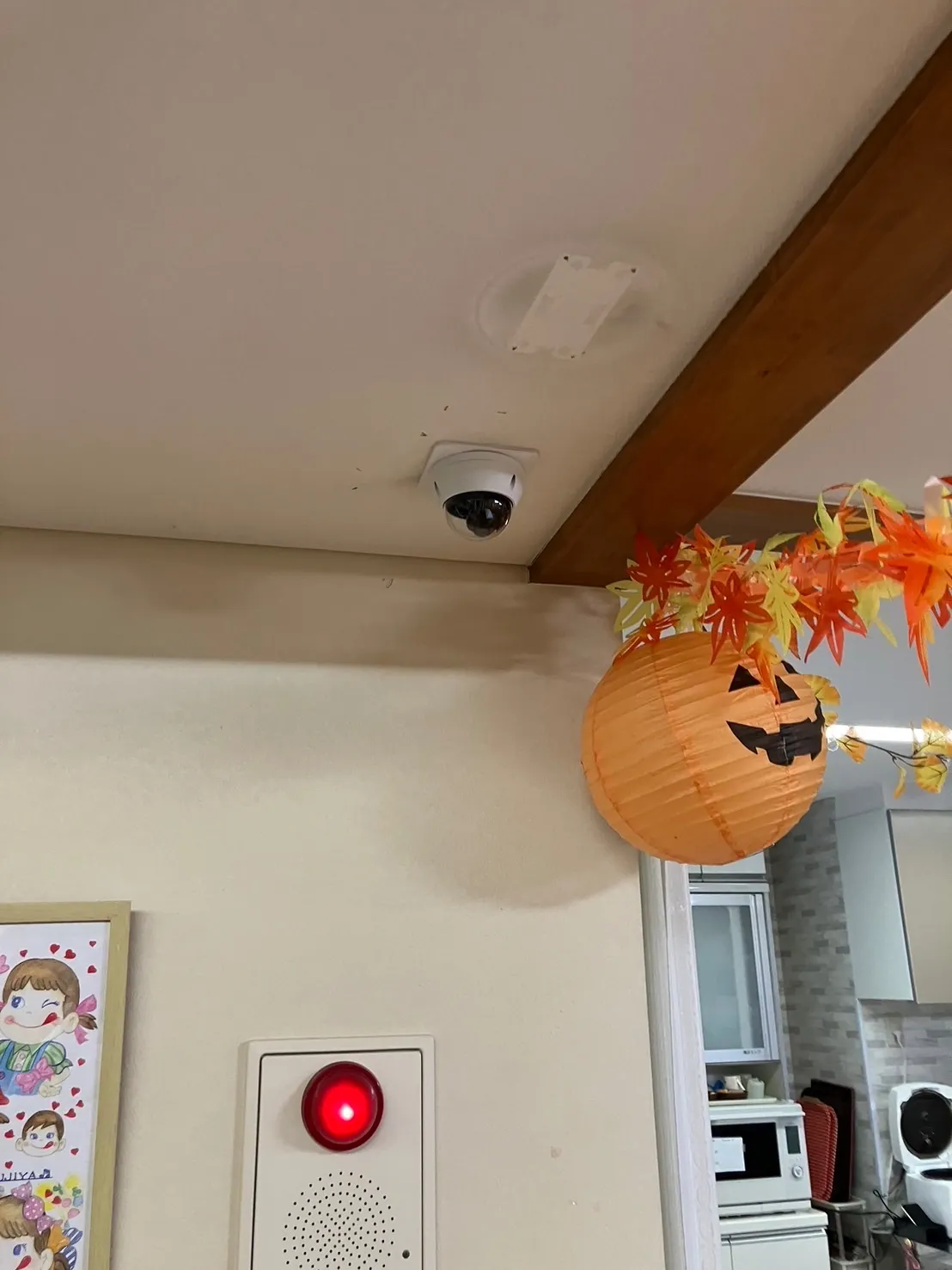 【奈良】生駒市・介護施設・防犯カメラ設置工事・事故対策・屋内カメラ・ドームカメラ・暗視カメラ・遠隔監視