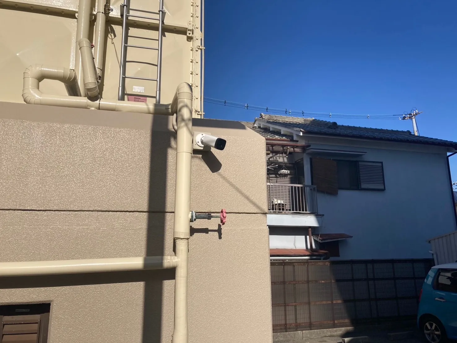 【奈良】奈良市・一軒家・防犯カメラ設置工事・強盗対策・屋外カメラ・防水カメラ・暗視カメラ・遠隔監視