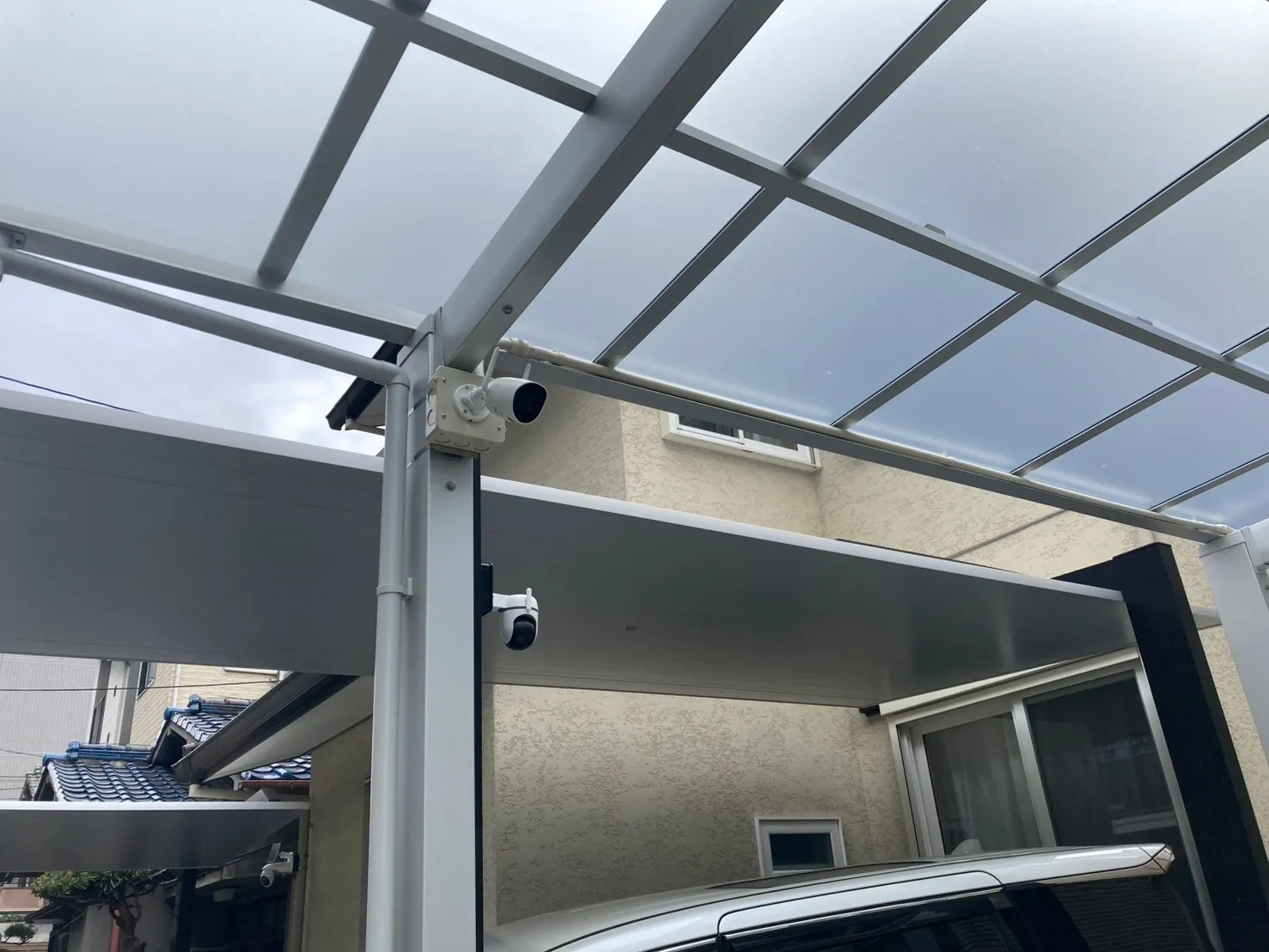 【奈良】奈良市・一軒家・防犯カメラ設置工事・強盗対策・屋外カメラ・防水カメラ・暗視カメラ・遠隔監視